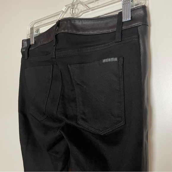Hudson  Vintage Leeloo Super Skinny Crop Black with Lambskin Leather Trim, 26 - Picture 8 of 16